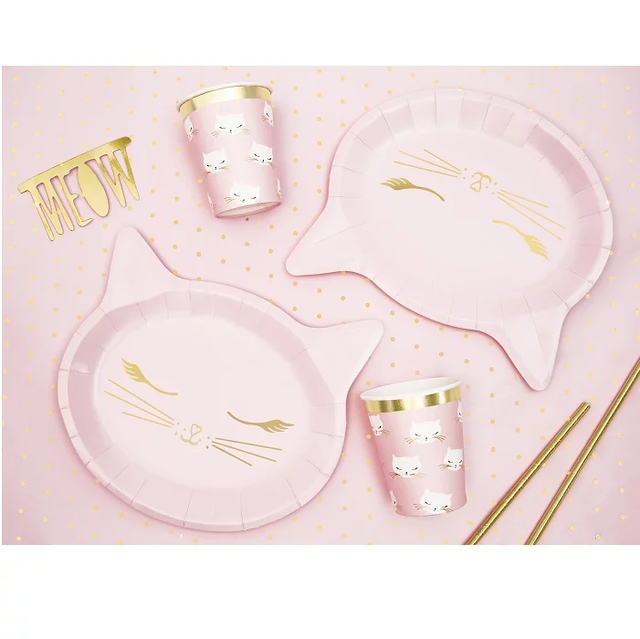 Talerzyk na urodziny z motywem kotka